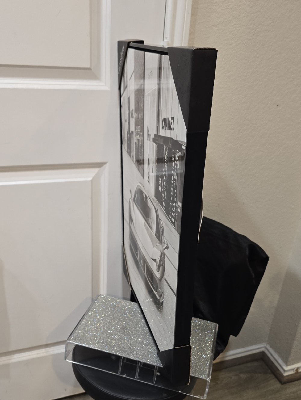 Glossista Embelished Art Luxury Haute Spots Ferrari Street Scene Framed Wall Dec - Picture 6 of 7